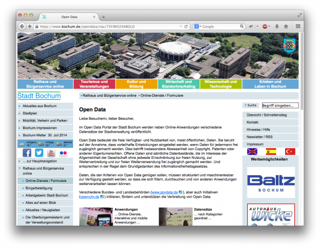 OpenData Portal Bochum